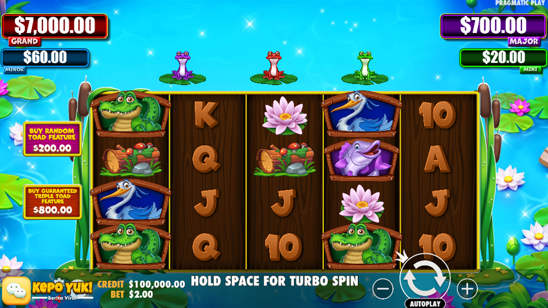 Keberuntungan Tersembunyi di Slot Tiny Toads Penuh Warna