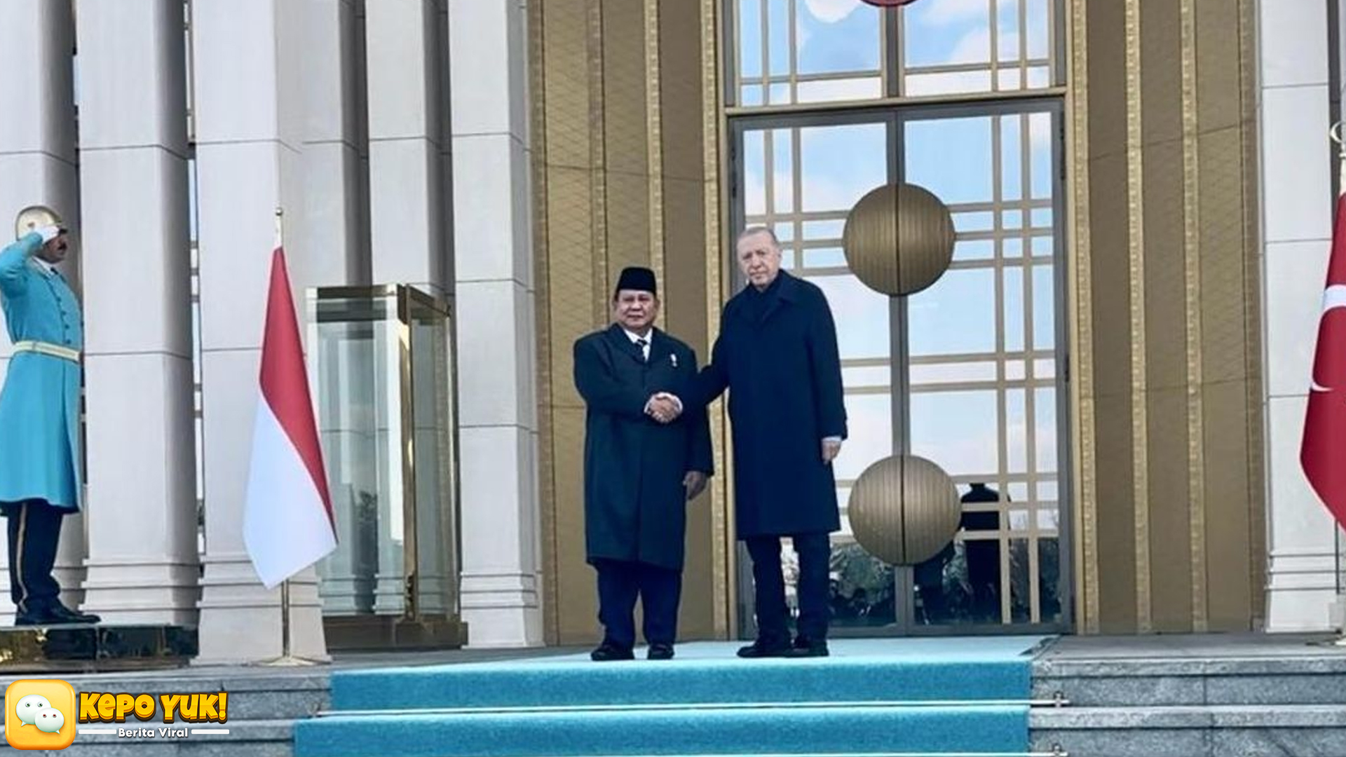 Prabowo Disambut Berkuda dan Helikopter di Istana Erdogan