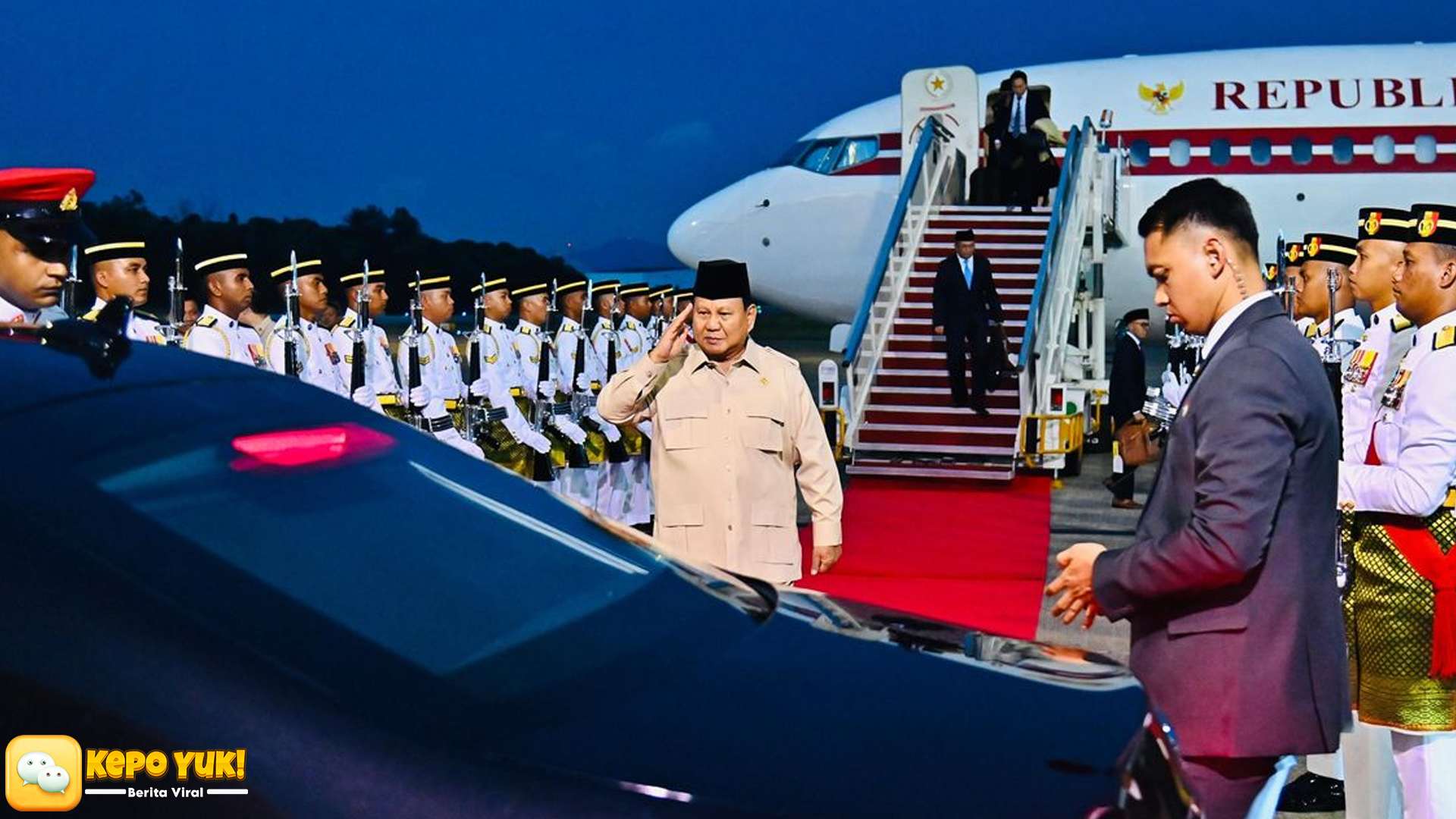 Kunjungan Prabowo ke Malaysia Diwarnai Penghormatan Militer