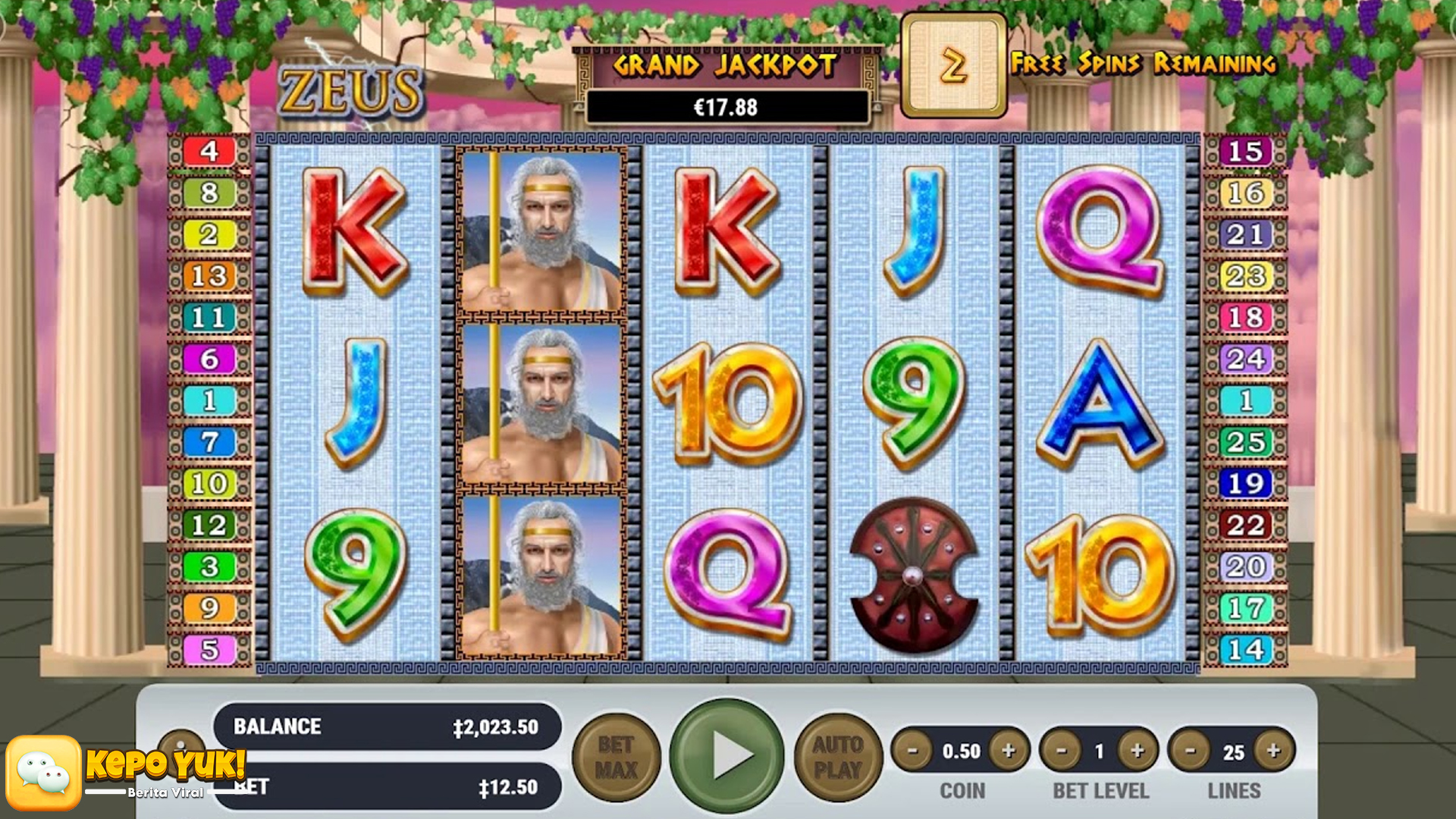 Kisah 5 Dewa dalam Slot Zeus hadir di Login Resmi Cnnslot